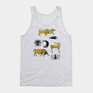 Timeless abstraction - ancient animal motifs Tank Top